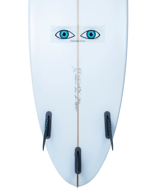Shark-Eyes-visual-shark-deterrent-shark-repellent-clear-sticker-on-surfboard